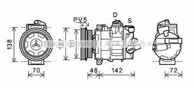 AVA QUALITY COOLING aik359 -  Компрессор, кондиционер